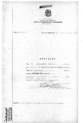 Homologação de rescisão de contrato de trabalho 337/67 - Montenegro