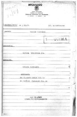 356/74 (RO 3919/74) - JCJ Montenegro