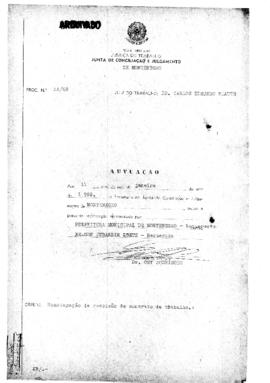 Homologação  de rescisão de contrato de trabalho 14/68 - Montenegro