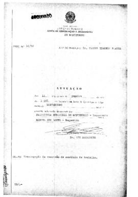 Homologação  de rescisão de contrato de trabalho 16/68 - Montenegro