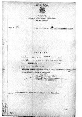 Homologação de rescisão de contrato de trabalho 6/68 - Montenegro