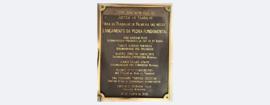 Placa do Lançamento da Pedra Fundamental da Vara do Trabalho de Palmeira das Missões