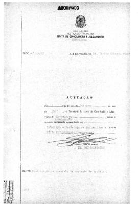 Homologação de rescisão de contrato de trabalho 346/67 - Montenegro