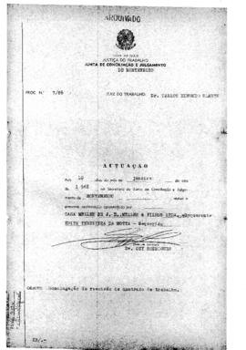 Homologação de rescisão de contrato de trabalho 7/68 - Montenegro