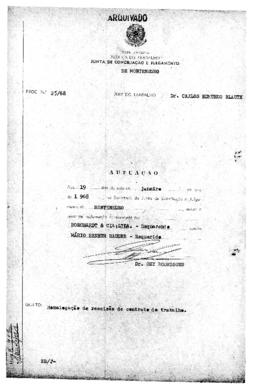 Homologação de rescisão de contrato de trabalho 25/68 - Montenegro